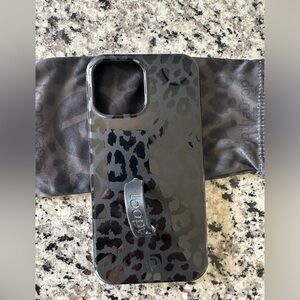 Black Leopard Print Loopy Case - iPhone 12 Pro Max